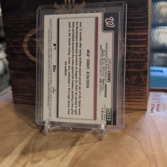 2025 Topps Dylan Crews Rookie Debut Card Nationals - Picture 2 of 2